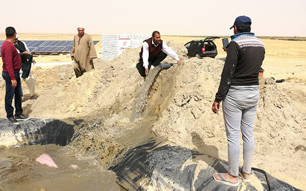 Onduleur de pompe à eau solaire de 55 kW à Suez, Égypte